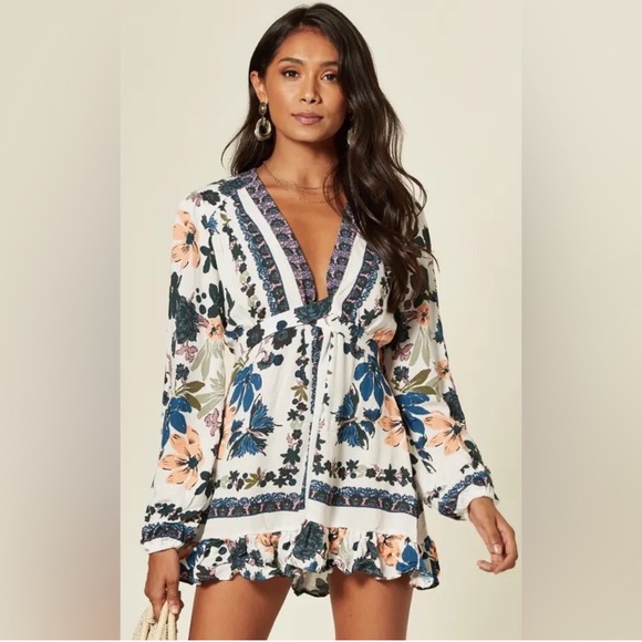 Free People Dresses & Skirts - Free People Violet Hill Cream mini dress size 10! Like new and gorgeous!